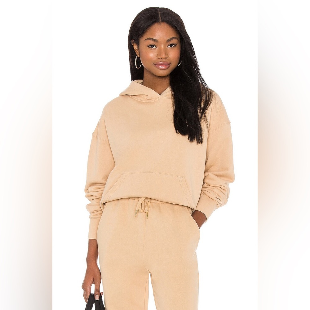 WeWoreWhat matching hoodie and jogger sweatpants set in color sand.